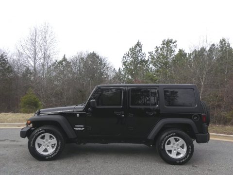 Black Jeep Wrangler Unlimited Sport 4x4.  Click to enlarge.