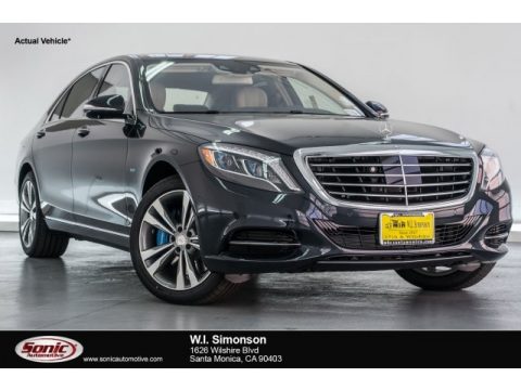 Anthracite Blue Metallic Mercedes-Benz S 550e Plug-In Hybrid.  Click to enlarge.