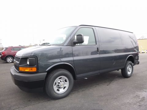 Cyber Gray Metallic Chevrolet Express 2500 Cargo WT.  Click to enlarge.