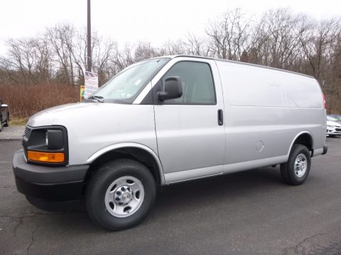 Silver Ice Metallic Chevrolet Express 2500 Cargo WT.  Click to enlarge.