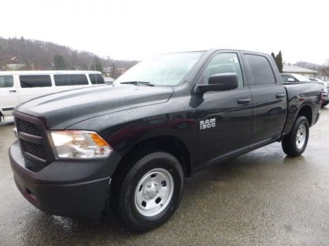 Black Forest Green Pearl Ram 1500 Tradesman Crew Cab 4x4.  Click to enlarge.