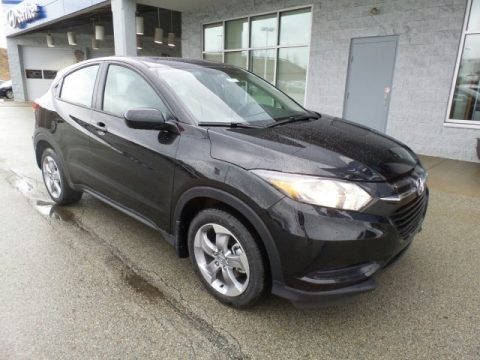 Crystal Black Pearl Honda HR-V LX AWD.  Click to enlarge.