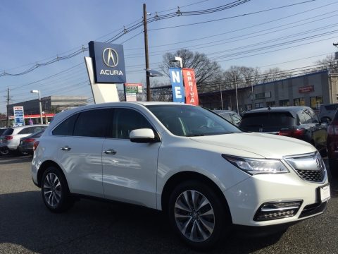 White Diamond Pearl Acura MDX SH-AWD Technology.  Click to enlarge.