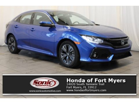 Aegean Blue Metallic Honda Civic EX Hatchback.  Click to enlarge.