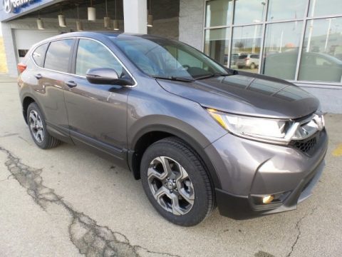 Modern Steel Metallic Honda CR-V EX AWD.  Click to enlarge.