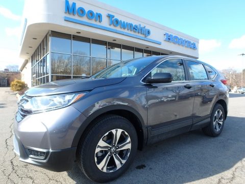 Modern Steel Metallic Honda CR-V LX AWD.  Click to enlarge.