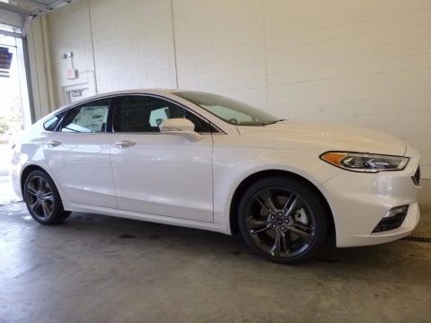 White Platinum Ford Fusion Sport AWD.  Click to enlarge.