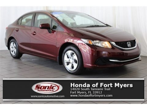 Crimson Pearl Honda Civic LX Sedan.  Click to enlarge.