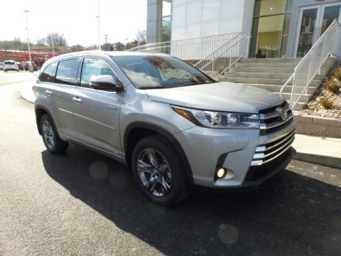 Celestial Silver Metallic Toyota Highlander Hybrid Limited AWD.  Click to enlarge.