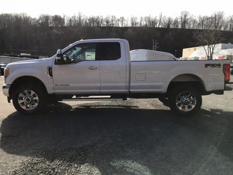 White Platinum Ford F350 Super Duty Lariat SuperCab 4x4.  Click to enlarge.
