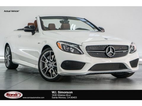 Polar White Mercedes-Benz C 43 AMG 4Matic Cabriolet.  Click to enlarge.