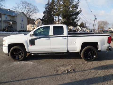 Summit White Chevrolet Silverado 1500 LT Double Cab 4x4.  Click to enlarge.