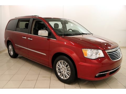 Deep Cherry Red Crystal Pearl Chrysler Town & Country Touring-L.  Click to enlarge.