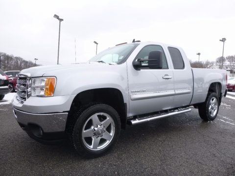 Quicksilver Metallic GMC Sierra 2500HD SLE Extended Cab 4x4.  Click to enlarge.