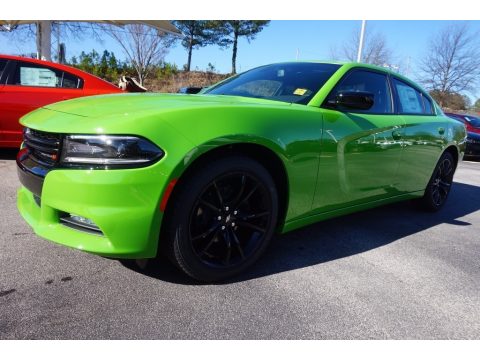 Green Go Dodge Charger SXT.  Click to enlarge.