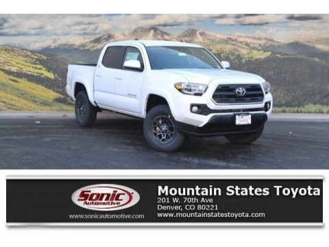 Super White Toyota Tacoma SR5 Double Cab 4x4.  Click to enlarge.