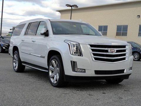 Crystal White Tricoat Cadillac Escalade ESV Luxury 4WD.  Click to enlarge.