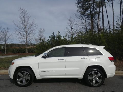 Bright White Jeep Grand Cherokee Overland 4x4.  Click to enlarge.