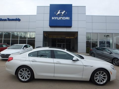 Mineral White Metallic BMW 6 Series 640i xDrive Gran Coupe.  Click to enlarge.