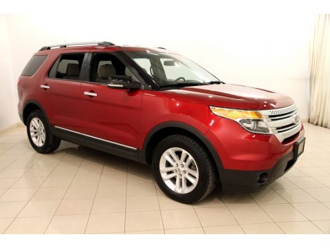 Ruby Red Metallic Ford Explorer XLT 4WD.  Click to enlarge.
