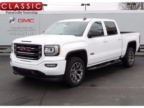 Summit White GMC Sierra 1500 SLT Crew Cab 4WD.  Click to enlarge.