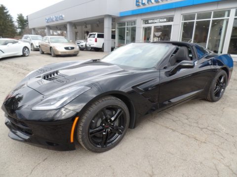 Black Chevrolet Corvette Stingray Coupe.  Click to enlarge.