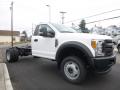 Front 3/4 View of 2017 Ford F550 Super Duty XL Regular Cab 4x4 Chassis #3