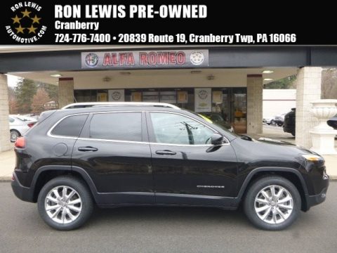 Brilliant Black Crystal Pearl Jeep Cherokee Limited 4x4.  Click to enlarge.