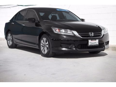 Crystal Black Pearl Honda Accord LX Sedan.  Click to enlarge.