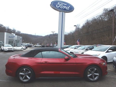 Ruby Red Metallic Ford Mustang V6 Convertible.  Click to enlarge.