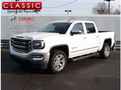 White Frost Tricoat GMC Sierra 1500 SLT Crew Cab 4WD.  Click to enlarge.