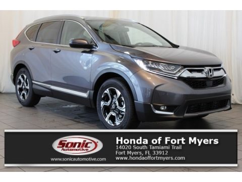 Modern Steel Metallic Honda CR-V Touring.  Click to enlarge.
