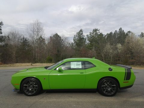 Green Go Dodge Challenger R/T Scat Pack.  Click to enlarge.