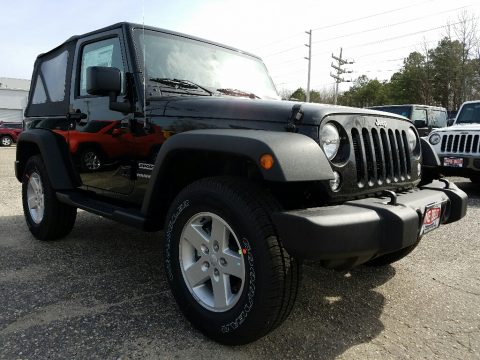 Black Jeep Wrangler Sport 4x4.  Click to enlarge.