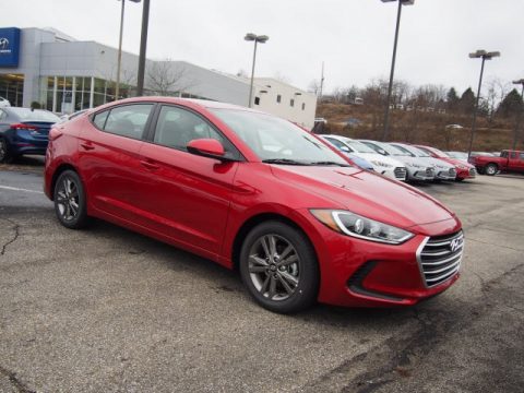Red Hyundai Elantra SE.  Click to enlarge.