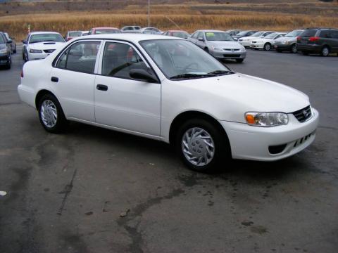 Sport And Car View Toyota Corolla 2002 White