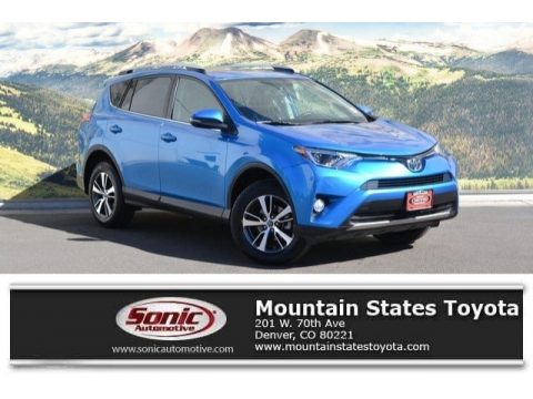 Electric Storm Blue Toyota RAV4 XLE AWD.  Click to enlarge.