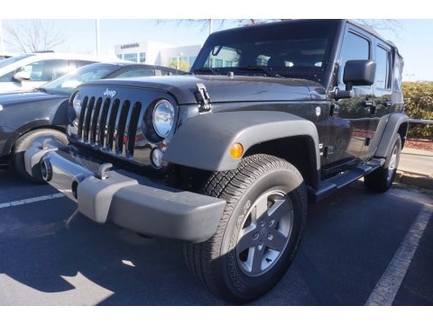 Black Jeep Wrangler Unlimited Sport 4x4.  Click to enlarge.