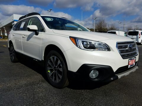 Crystal White Pearl Subaru Outback 2.5i Limited.  Click to enlarge.