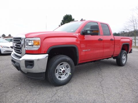 Cardinal Red GMC Sierra 2500HD Double Cab 4x4.  Click to enlarge.