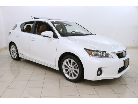 Starfire White Pearl Lexus CT 200h Hybrid.  Click to enlarge.