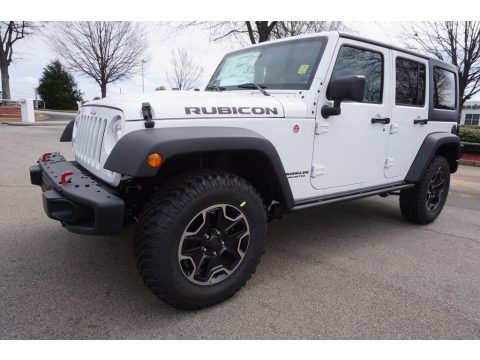 Bright White Jeep Wrangler Unlimited Rubicon Hard Rock 4x4.  Click to enlarge.