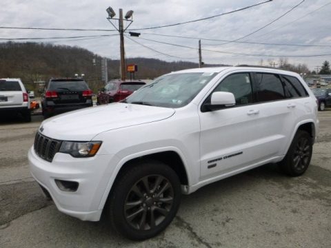 Bright White Jeep Grand Cherokee Limited 75th Annivesary Edition 4x4.  Click to enlarge.