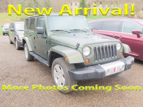 Jeep Green Metallic Jeep Wrangler Unlimited Sahara 4x4.  Click to enlarge.