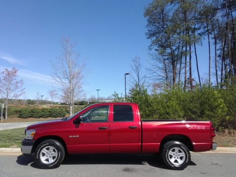 Inferno Red Crystal Pearl Dodge Ram 1500 TRX Quad Cab.  Click to enlarge.