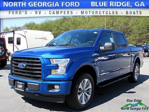 Lightning Blue Ford F150 XL SuperCrew 4x4.  Click to enlarge.
