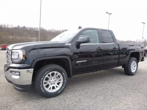 Onyx Black GMC Sierra 1500 SLE Double Cab 4WD.  Click to enlarge.