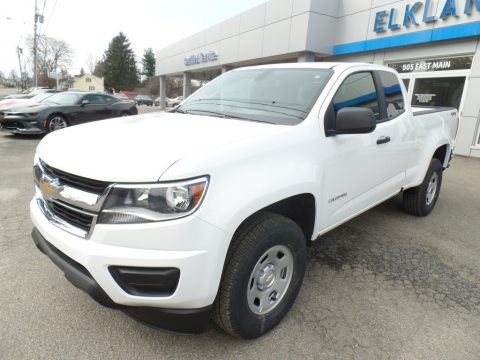 Summit White Chevrolet Colorado WT Extended Cab 4x4.  Click to enlarge.