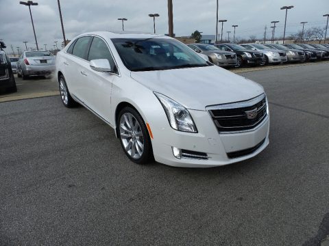 Crystal White Tricoat Cadillac XTS V-Sport Premium Luxury AWD.  Click to enlarge.