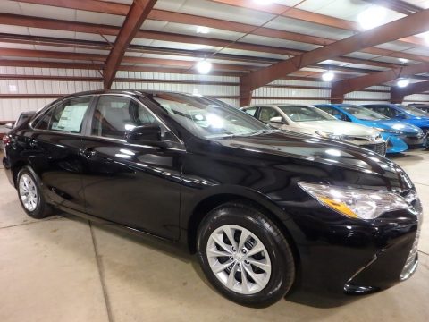 Midnight Black Metallic Toyota Camry LE.  Click to enlarge.